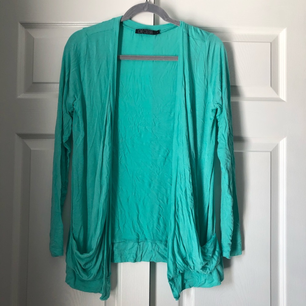 Love Culture Teal Sweater: L